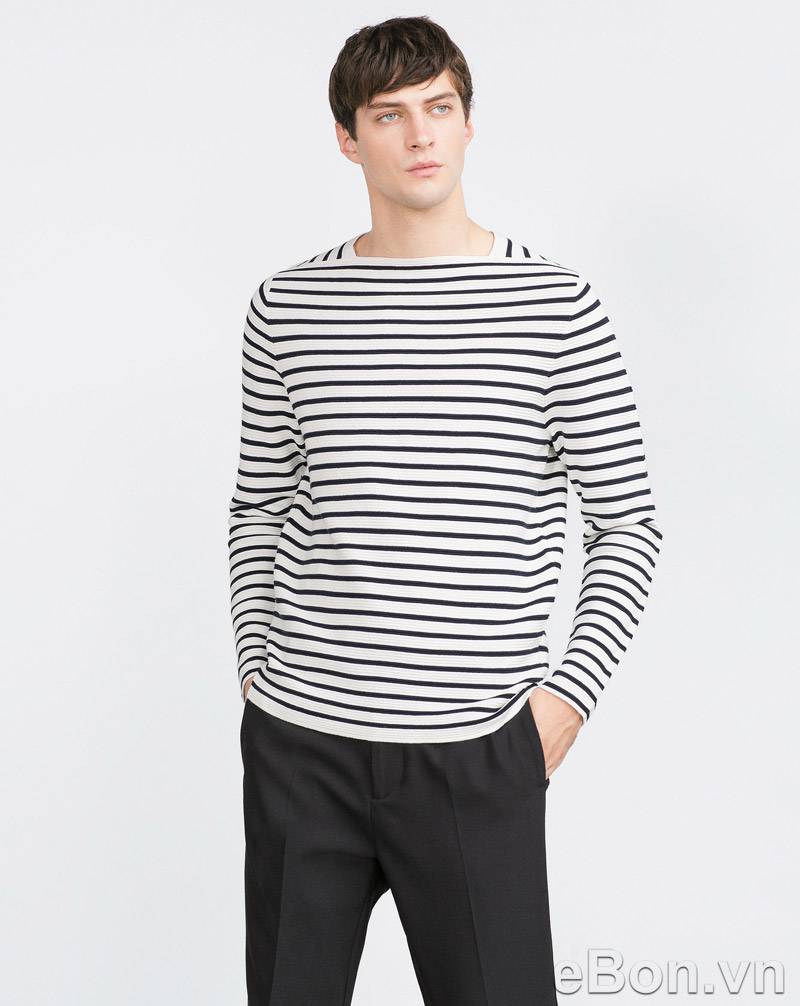 Áo len nam xuất xịn Striped Sweater - Ảnh 2