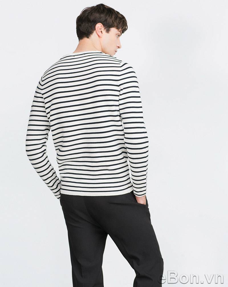 Áo len nam xuất xịn Striped Sweater - Ảnh 5