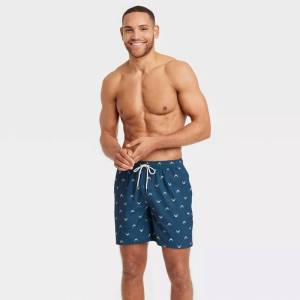 Quần short đi biển hoạ tiết con cua cho nam Goodfellow QD363